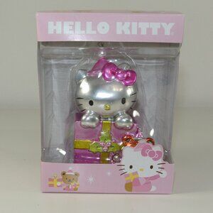HELLO KITTY Vintage Christmas Decoration Ornament In Original Box Metallic Gift